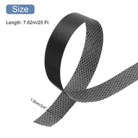 QUARKZMAN Wood Veneer Edging Tape, 3/4 Inch x 25 Feet Wood Veneer Strips for Cabinet Repair, Furniture Restoration, Black