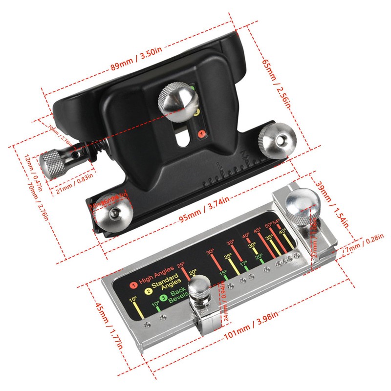 Honing Guide Tool, Adjustable Angle Honing Guide System with Scale