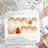 24Pcs Thanksgiving Turkey Press on Nails Short Square Fall Fake