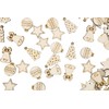 Christmas Confetti – Pack of 100 Wooden Scattered Goods, 25
