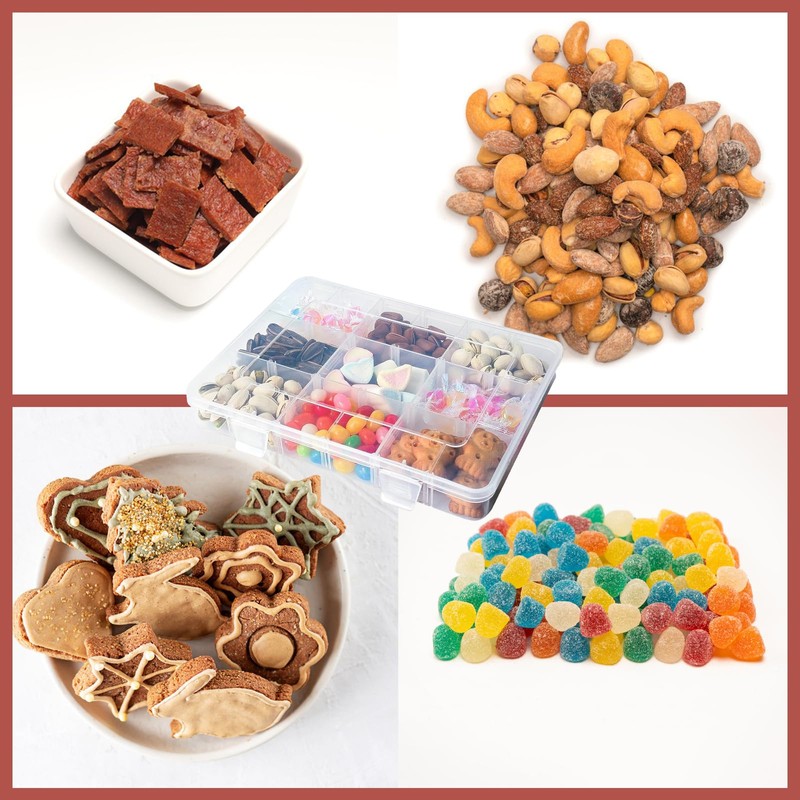 Snack Box for Kids, Snack Box with 18 Removable Grids