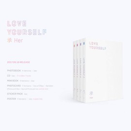 LOVE YOURSELF 轉 HER [ L ver. ] - BTS 5th Mini Album CD + Photobook + Mini Book + Photocard + Sticker Pack + FREE GIFT / K-POP Sealed