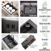 19.7 * 17.7in Drop In Kitchen Sink,Black Stainless Steel Single