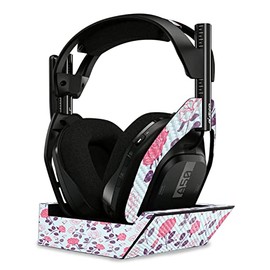 MightySkins Carbon Fiber Skin Compatible With Astro A50 Wireless Headphones + Base Station (Gen 4) - Vintage Floral | Protective, Durable Textured Carbon Fiber Finish | Easy To Apply | Made in the USA