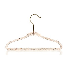 Concepts Premium Heavy Duty Kids Glitter Accrylic Hangers (20 Pack) - Space-Saving Non-SlipClothes Hangers with Chrome Hooks (Gold Glitter, 11"x9"x4")
