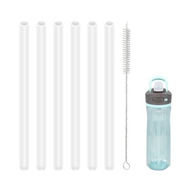 KLOWOAH Replacement Straws Compatible with Contigo Ashland 2.0 Leak-Proof 24oz 32oz Water Bottle (Pack of 6)