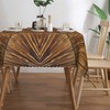 DANSICUINI Tribal Rectangle Tablecloth Boho Bamboo Table Cloth Prehistoric Eastern