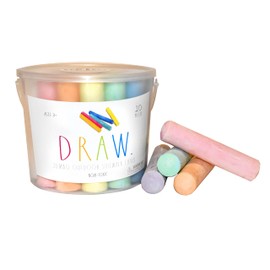 Coconut Float Rae Dunn Jumbo Outdoor Sidewalk Chalk for Kids - DRAW Theme - 20 Pieces, Non-Toxic, Washable Jumbo Chalk - Create Colorful Artwork on the Sidewalk or Chalkboard, For Kids Ages 3+