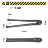 Adjustable face hole wrench, CrV, 2 mm, WGB