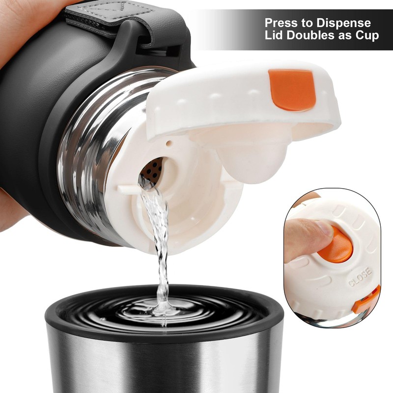 Vacuum Insulated Thermo Flasks with Cup 800ml/27oz Stainless Steel Thermo
