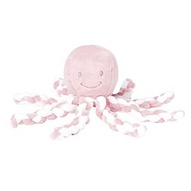 Nattou Octopus Soft Toy for Newborn and Precious Babies 23 cm pink/white