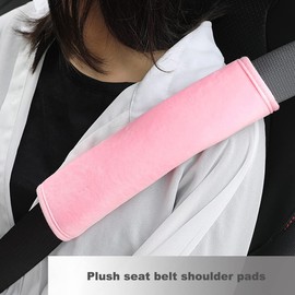Seat Belt Pads, Car Seat Belt Pads, Seat belt Strap Cover, for Car Seat Belts, Backpacks and Handbags Protective Shoulder Pads, Pink, 4 Pcs