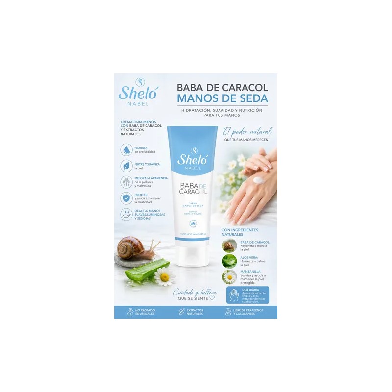 3 Cremas Baba De Caracol Manos De Seda 100ml Shelo