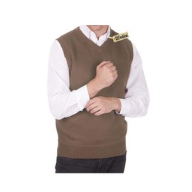 21Fashion Mens Sleeveless V Neck Knitted Slipover Sweater Adults Golf Sports Wear Tank Top Small/5X-Large Coffee