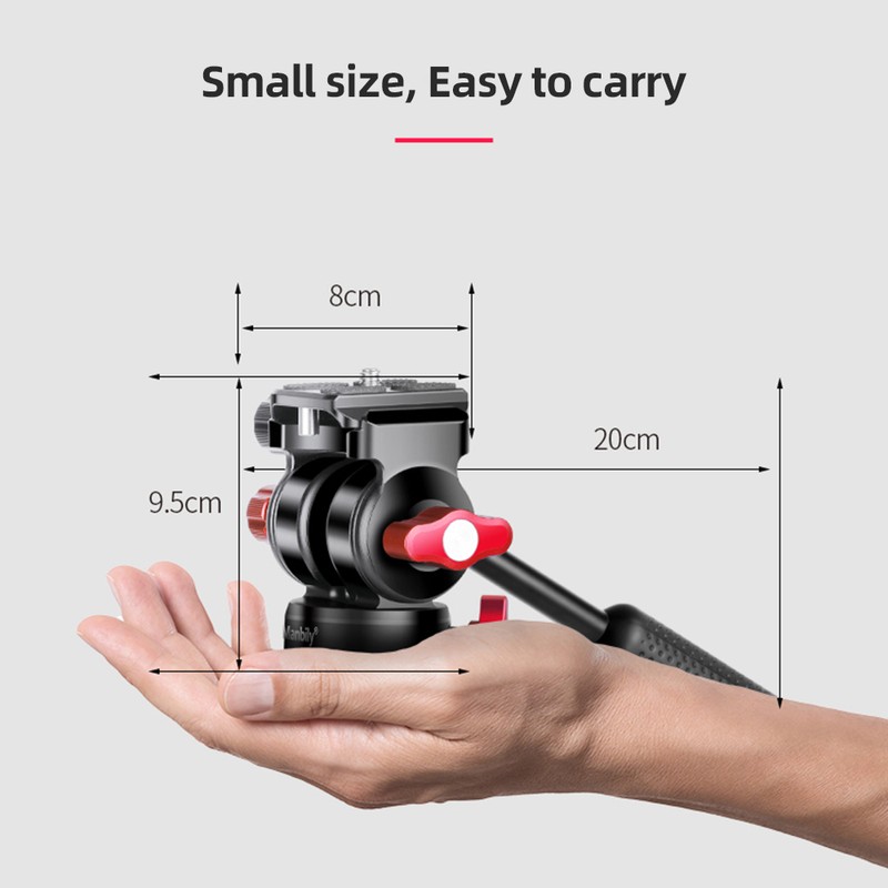 Manbily VH-1 Compact Video Fluid Head Pan Tilt Tripod Head