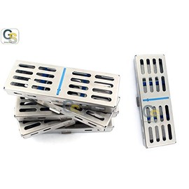 G.S New Set of 6 Each German Grade Dental Autoclave Sterilization Cassette Rack Box Tray for 5 Instruments Best Quality
