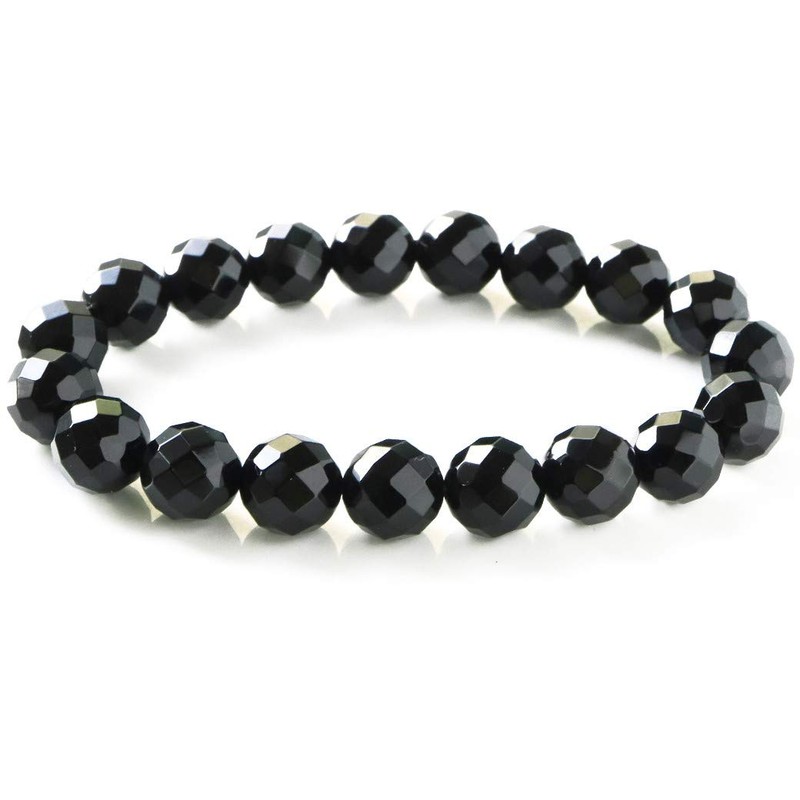 Men's Women's Onyx Bracelet, Black Agate, Natural Stone, Power Stone,