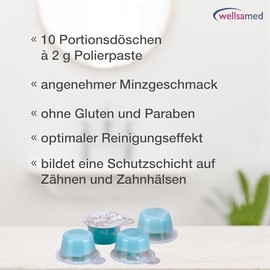 Polierpaste professional, Zahnpolierpaste mit Hydroxylapatit, Reingungspaste für Zähne 10 x 2 g Paste Zahnpolitur Prophy-Paste