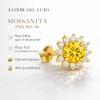 Aretes Flor de Moissanita para Mujer | Plata .925 Bañados