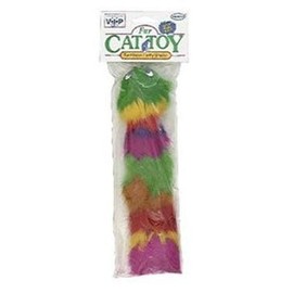 Vo-Toys Multicolor Squeaky Fur Snake Cat Toy