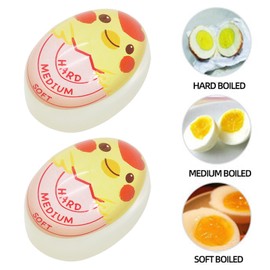 Pack of 2 Egg Timer for Cooking (Hard/Medium/Soft), Egg Timer, Timer for Boiled Eggs, Modern Egg Timer, Selection of the Maturity Level of Eggs Depending on the Temperature, for Home, School,