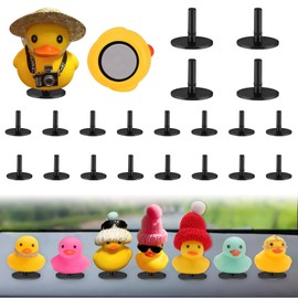 YIBEICO 20pcs Duck Mount, Flock Locker Rubber Duck Holder Dashboard for Jeep Dash & Fixed Display, Gift for Jeep Lover, Double-Sided Stickers Included (20pcs)
