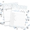 Blue & Silver Twinkle Little Star Boy Baby Wishes Cards