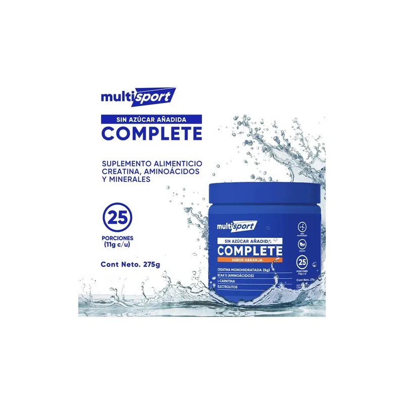 Creatina Multi Sport Complete 25 Serv Bcaa L Carnitina Naranja