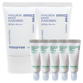 2 Innisfree Hyaluronic Moisture Sun Cream + (Moisture Sun Serum 10ml x 5 main product volume) / 이니스프리 히알루론 수분 선크림 2개+(수분선세럼10mlx5 본품용량)