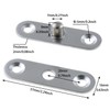 LUORNG 4PCS 360 Degree Swivel Invisible Door Hinge Stainless Steel