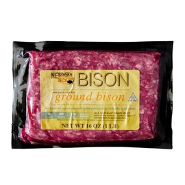 Ground Bison Meat – 4 lbs. Ground Bison Burger (individual 1 lb. packages) – Nebraska Bison