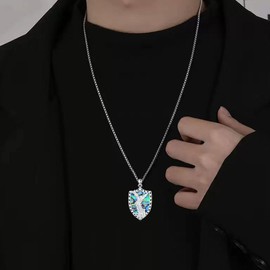 MONGAS Saint Michael Necklace for Men Sterling Silver Archangel Michael Necklace Pendant Saint Michael Jewelry