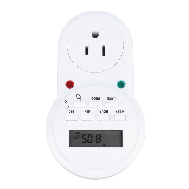 Timer Outlet 7 Day Programmable Digital Timer Plug in Light