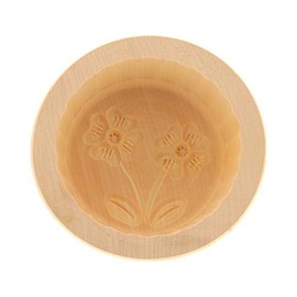 2 x Hofmeister® butter mould for 250 g butter, 11 cm, clover, hand-carved in Germany, butter shape for decorating, round camber shape, butter model made of local maple wood