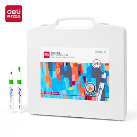 Acrylic Paint Markers 64 Colors, Fine Tip Paint markers, Art Supplies, Coloring Markers, Portable Packaging, Art Supplies, Creative Coloring Supplies:_64 Colors