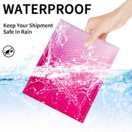 IMPOFFI 8.5x11 Inch 30 Pack Bubble Mailers, Pink Bubble Mailer, Waterproof Padded Envelopes, Self Seal, Strong Adhesion Bubble Envelopes, Cushioning Padded Mailers for Small Items