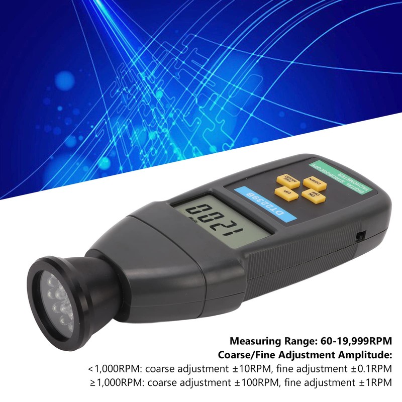 Stroboscope DT2239B LCD Digital, Flash Tachometer, Flash Tachometer, Non-Contact Strobe