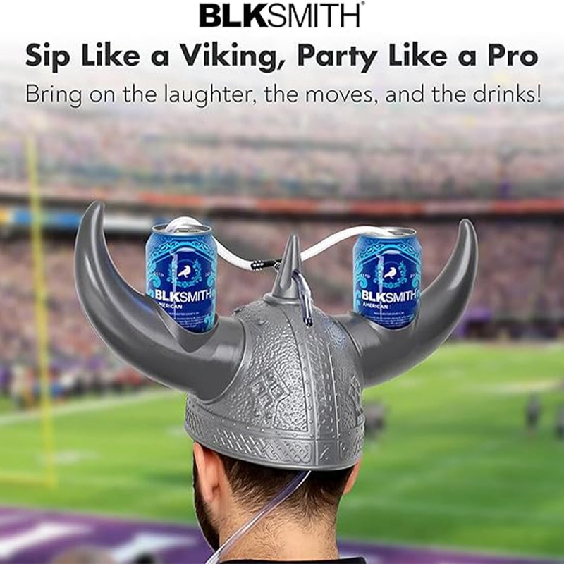 BLKSMITH Viking Can Holder Helmet for Sport Events Party Hat