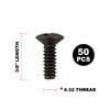Henne Bery 3/8" Long 6-32 Thread, Oval Head Milled Slot