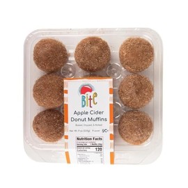 Generic Bite Apple Cider Donut Muffins, 9 oz, 4 Pack