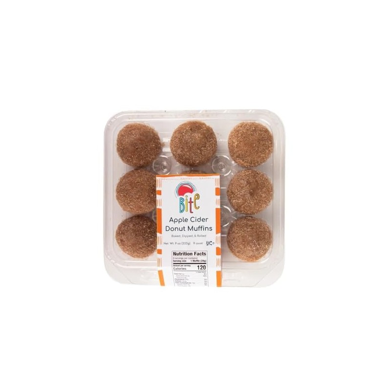 Generic Bite Apple Cider Donut Muffins, 9 oz, 4 Pack