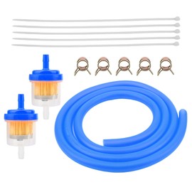 PowerMotor 1/4 Inch Gas Fuel Line Filter Hose Universal Kit,Replacement for GY6 50cc 90cc 150cc 139QMB 157QMJ Taotao SSR Apollo 110 125 Dirt ATV Go Kart Quad Moped Scooter Pack Pocket Bike Blue