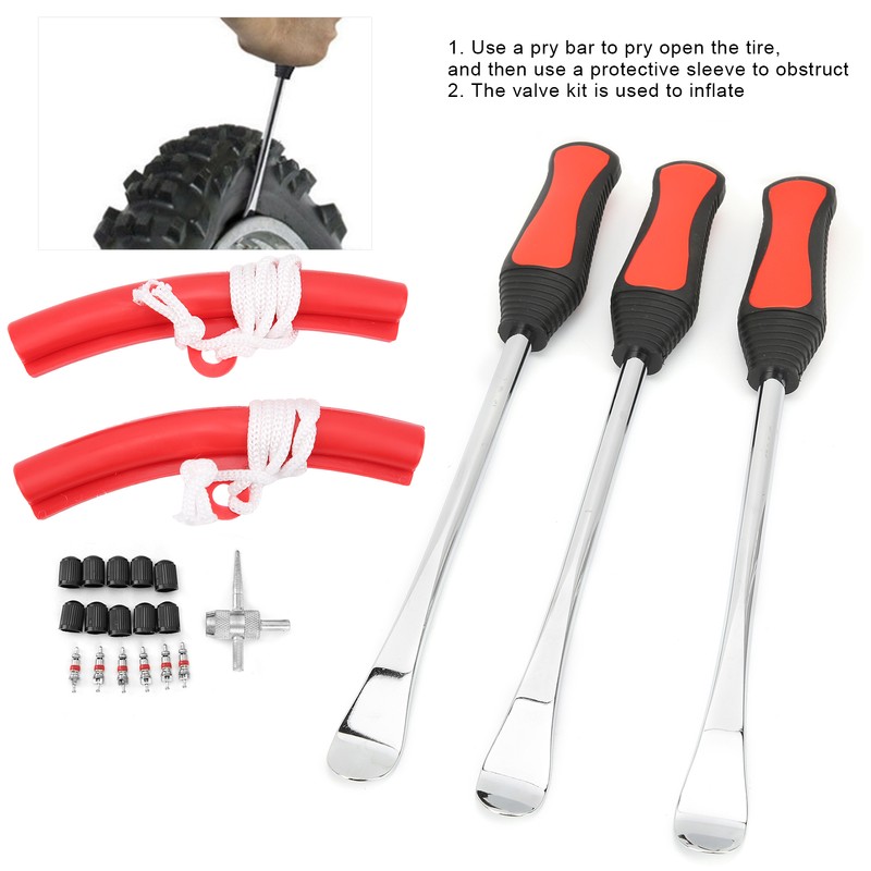 Tire Spoon Lever Iron Tool Set Repair Detachable Kit with