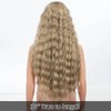 Style Icon 30" Long Water Wave Curly Middle Part Synthetic
