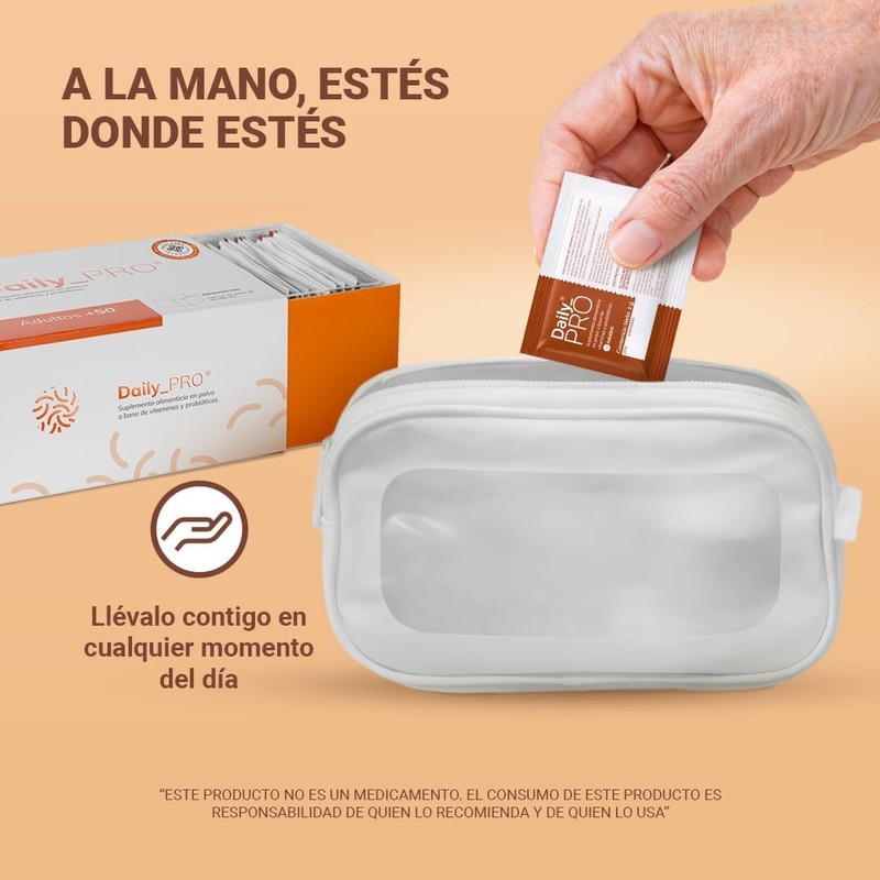 Daily PRO +50 Probióticos para Adultos Mayores 60 Billones De