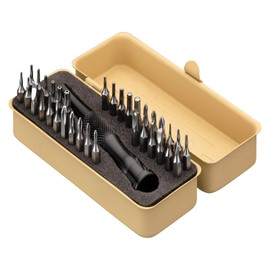 KESI Tool Torx Bit Set 35-Piece, 2 In-1 Bits Ratchet, Flex Locking Head Design with 34-piece Precision S2 Bits Magnetic Bit Holder and Compact Paint Metal Case, Multi-function