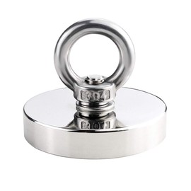 MAGHUNT Super-Strong Magnetic Hook with Magnet, Diameter 2.4 inches (60 mm), Vertical Load Capacity 264.6 lbs. (120 kg), Metal, Anti-Corrosion, Waterproof, for Office/Business/Bathroom/Outdoor