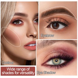 GEUUFEA 22-color Eyeshadow Palette, Matte Eyeshadow Powder, Highly Pigmented Waterproof Eye Makeup, Blendable Shimmer Makeup Palette for Natural Nude and Smoky Eye Look