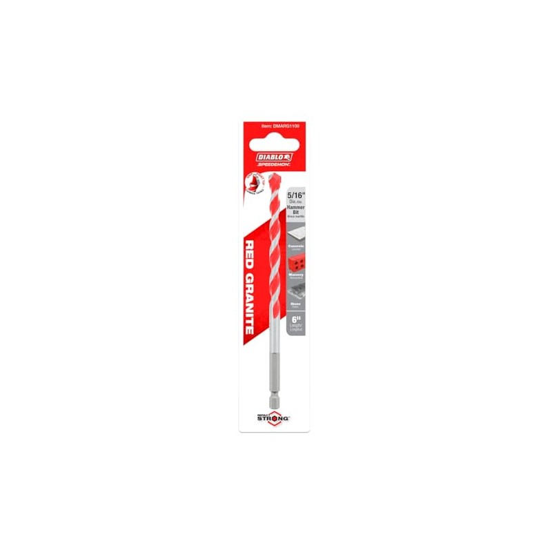 Diablo SPEEDemon Red Granite Carbide Tipped Hammer Drill Bit for