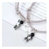 Veraly Set 2 Pulseras Y 2 Collares Pareja Astronauta Acero